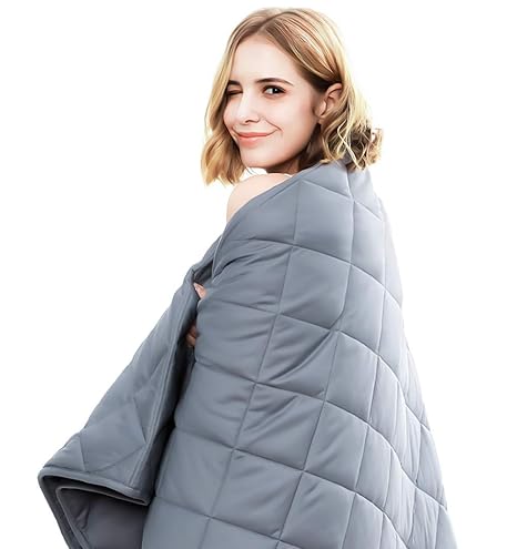 OldPAPA Schwere Decke Gewichtsdecke Weighted Blanket für Erwachsenen,Kinder 6,9kg 122X183cm/100% Premium Baumwolle mit Glaspe