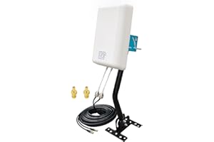 SIGNALPLUS 5G/ 4G/ LTE/WiFi/ 2x2 MIMO Antennas Outdoor Directional Panel Antenna for 4G LTE 5G Routers Verizon AT&T Sprint T-Mobile Home Internet with TS9 SMA Cable J-Mount Pole (Full Kit)