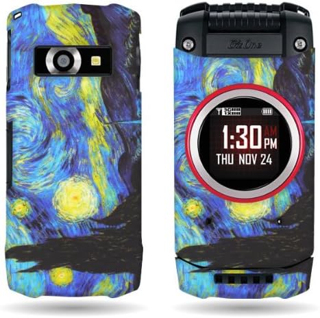 CoverON® Hard Slim Design Case for Casio G'zOne Ravine 2 / Pantech C781 - with Cover Removal Pry Tool - Blue Yellow Starry Night