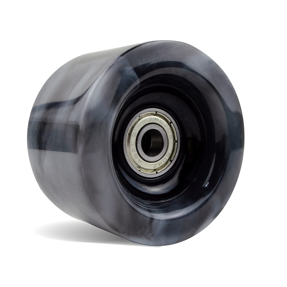 Photo 1 of CAPETOS Black and White Swirl Roller Skate Wheels - Roller Rink Derby Quad Skates for Men, Women, and Kids - Indoor/Outdoor Skating
