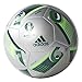 adidas (S1606LSB001GLID) Performance Euro 16 Glider Soccer Ball, Silver Metallic/Green/Solar Green, Size 5