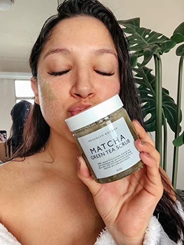 Brooklyn Botany Matcha Green Tea Exfoliating Body Scrub - Multi Purpose Body Scrub and Facial Scrub Moisturizes and Nourishes Face and Skin - Reduce Inflammation - Great Gifts For Women - 10 oz - Thumbnail 5