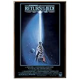 Silver Buffalo SW6336 Star Wars Return of The Jedi Movie Poster Wood Art Wall Plaque, 13 x19 inches