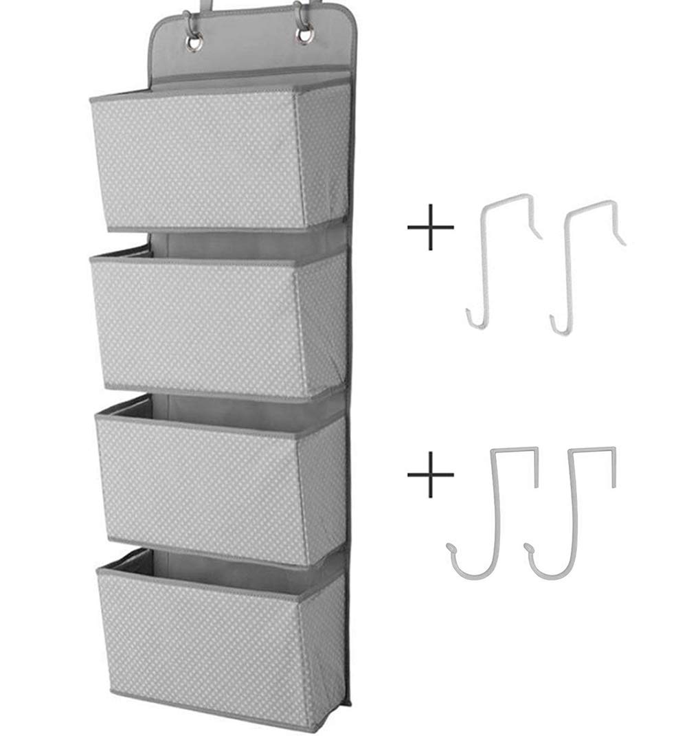 Hut A-Grey 4 Taschen Stauraum Tür Stoff Schrank Aufbewahrung für