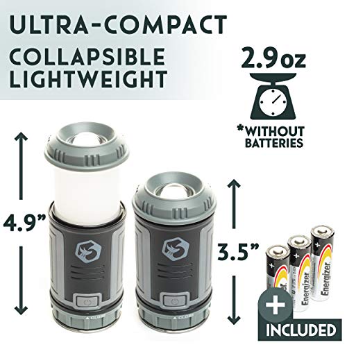 image for Foxelli Camping Lantern - Super Bright, Portable, Battery Powered LED 