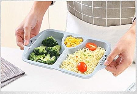 RRJ Organic Cutlery Made of Wheat Fibre, Baby Feeding Cutlery, Children Tableware - Spoon, Fork, and Plate