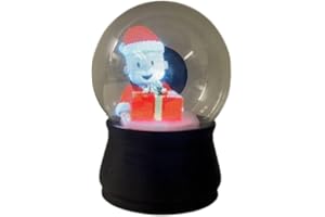 Showcase Holograms - Christmas Hologram Snowglobe for Kids with Dancing Santa, Snowman, Reindeer & More | Winter Snow Globe with Music | Plug-and-Play, Small & Lightweight for Holiday Cheer