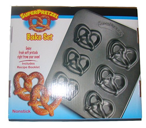 Super Pretzel Bake Set - Nonstick Soft Pretzel Sheet / Baking Mold Pan
