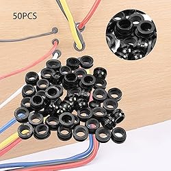 Fielect Rubber Grommet 50Pcs 8mm Inner Dia Oil