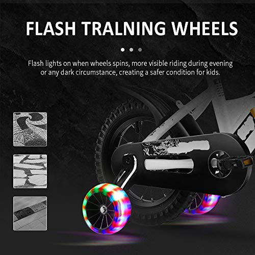 image for SPORUS Training Wheels, Thicken Bike Training Wheels for Kids Under 70