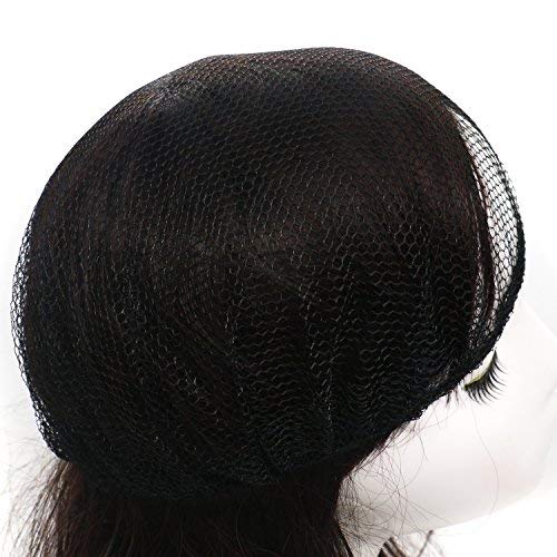 HUELE 10 Pcs Black Reusable Mesh Hair Nets Latex Free Elastic Edge for Cooking