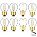 CRLight 2W 3000K LED Globe Bulb Soft White 300LM Dimmable, 30W Incandescent Equivalent E26 Medium Base LED Filament Bulb, G14(G45) Clear Glass Globe Shape, 8 Pack