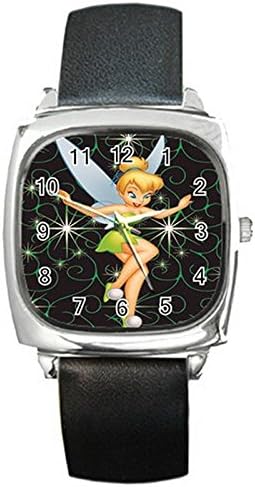 Tinker Bell Silver Tone Square Metal Wrist Watches for Men Women HOT Gift NEW