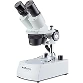 AmScope SE306R-P-LED Cordless LED Stereo Microscope, 20x-40x | Two-Light Cordless LED Stereo Microscope, 20x/40x Magnification Range