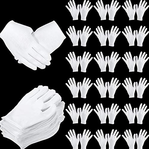 SATINIOR 120 Pieces Cotton Gloves Large Size For Men Women Inspection