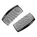2 Pcs Black Plastic Comb Hair Clip Clamp for Ladies