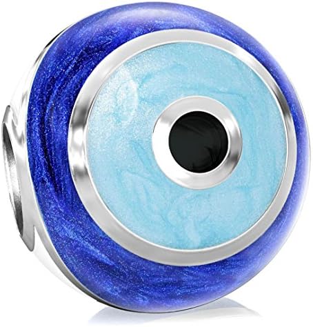 Authentic BELLA FASCINI Evil Eye of Protection Bead Charm - Watchful Blue - 925 Silver - Fits Bracelets