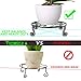 Yimobra Original Patented Plant Stand for Flower Pot Heavy Duty Potted Holder Indoor Outdoor, Metal Rustproof Iron Garden Container Round Supports Rack for Planter, Black, 11.8 Inches