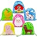 CiyvoLyeen Farm Animal Barnyard Drawstring Backpacks Party Favor Goodie Bags for Boys Girls Birthday Party Supplies 12 Pack