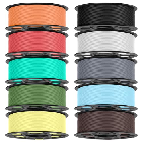 TECBEARS PLA Matte Rapid Filament 1.75mm Bundle 10KG