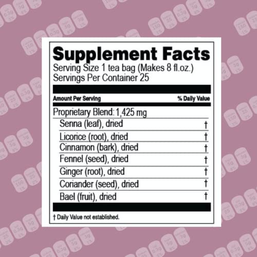 Hyleys Colon Cleanse Tea Goji Berry Flavor - 25 Tea Bags (12 Pack - 300 Tea Bags Total)