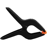 ZOENHOU 6 Pcs 9 Inch Large Spring Clamp Set, Nylon Plastic Clips Heavy Duty Clamp with Flexible Jaw Pad and Anti-slip Handles for Woodworking Backdrop Photo Studio Craft DIY Art