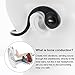 ALLIMITY Wireless Open Ear Bone Conduction Headphones Bluetooth Over Ear Stereo Earphones with Mic for iPhone, iPad, Samsung, Sony, LG, HTC Android Smart Cellphones, Tablets(Red)