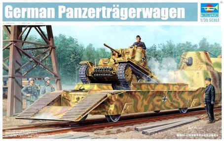 Trumpeter 1/35 WWII German Army Panzertragerwagen Tank Transport Flat Car