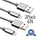 AOFU iPhone Cable,2Pack 6FT Nylon Braided Apple Lightning Cable USB Cord Charging Cable for iPhone 6/6S/6 Plus/6S Plus 5/5C/5S/SE,iPad 4 Mini Air (Gray)