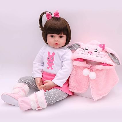 Alician Toy 47CM Silicone Reborn Super Baby Lifelike Toddler Baby Bonecas Kid Doll Bebes Reborn Toys for Kids Gifts