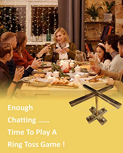 Hook and Ring Toss Game-Hookey Clash Adults Battle Fling Up to 4 Player Tabletop-Ring Game On A String Ringo- Clash Toss Game Clashtoss-Bar