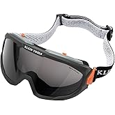 Klein Tools 60480 Safety Goggles, Tinted Gray Lens PPE Eye Protection, Anti-Fog, Scratch-Resistant, UV Protection, Adjustable Vents