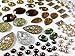 400 Pcs of Assorted Gold Brown Pearl Finish, Iridescent Flat Back Tear Drop Beads Cabochons Assorted Sizes 4mm-18mm