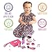 PixieCrush Pretend Play Cosmetic and Makeup Set - 19 Piece Designer Kit with Pink Polka Dot Handbag