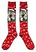 Star Wars Yoda Santa Cap Junior/Women's Christmas Socks Shoe Size 4-10 Red