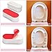 Toilet Seat Bumpers, 4 Pack Strong Adhesive White Toilet Seat Toilet Seat Bumpers Safe Replacement Bumper and Silicone Toilet Handle Seat Cover Lifter for Home and Hotel