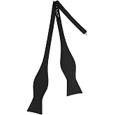 CHEIVEMENG Mens Solid Color Woven Self Tie Bow Ties | Tuxedo Wedding Formal Bowtie with Gift Box