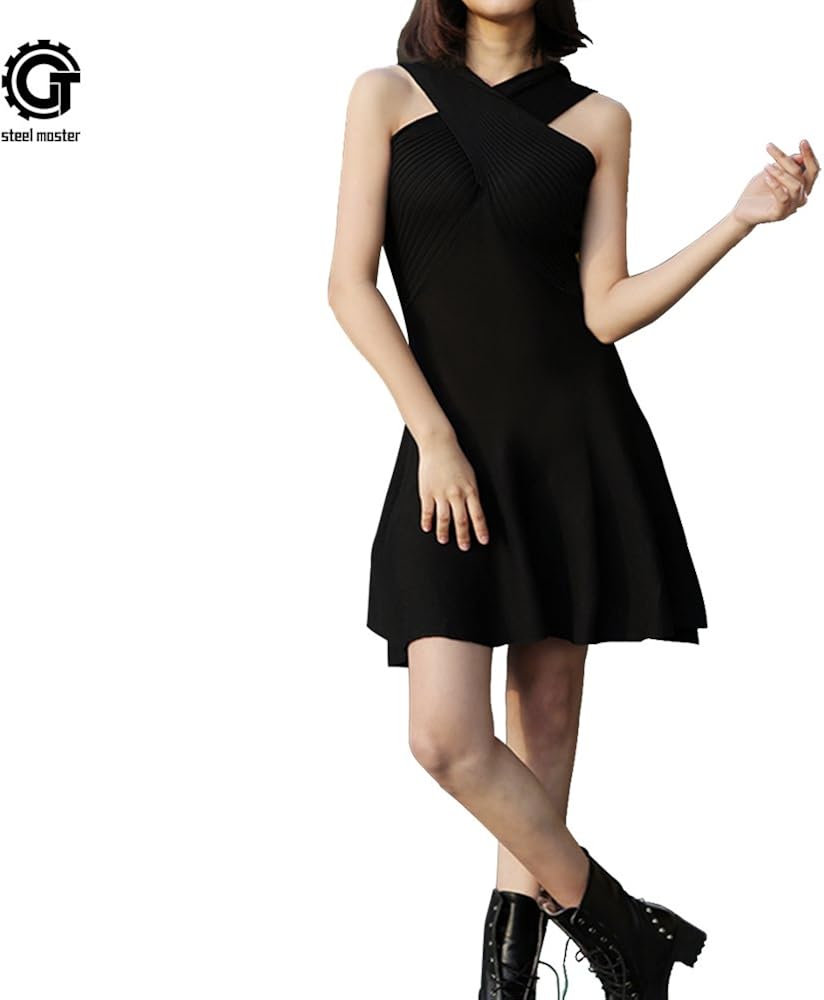 black bandage midi dress