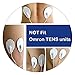 Tens Unit Electrode Pads Snap on Reusable Self-Adhesive Replacement Massage Pads Pack of 20(10 pairs） SUNMAS Brand
