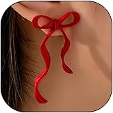 Christmas Earrings for Women Red Bow Earrings Christmas Bowknot Earring Ribbon Bow Stud Earring Festival Holiday Party Jewelry Accessories