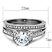 Marimor Jewelry 2.75 Carat Round Cut Cubic Zirconia Stainless Steel Wedding Ring Set Women's Size 7
