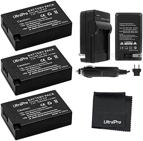 3x LP-E17 Replacement Battery and AC/DC Charger for Canon M5 M3 T6i T6s