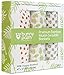 Swaddle Blanket Muslin Organic Bamboo for Baby, Set of 3 Swaddles for Boy and Girl, Soft Swaddling Receiving Sleep Blankets, Unisex Infant Toddler Gender Neutral Gift with Green (Multi)