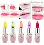 Jelly Lipstick , Vanvler Crystal Temperature Change Moisturizer Lipgloss❤️Bright Flower Lip Balm (Pink)