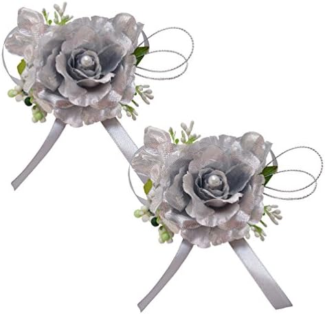 Steen Set of 2 - bridegroom bride corsage Bridesmaids Dance decoration flowers - birthday party, prom for a wedding et.