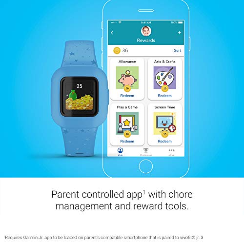 Garmin vivofit jr. 3, Fitness Tracker for Kids, Includes Interactive App Experience, Swim