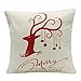 Yeahbeer 4-Pack Happy Halloween & Christmas Pillow Covers Cotton Linen Bat Pumpkin Sofa Home Decor Throw Pillow Case Cushion 18