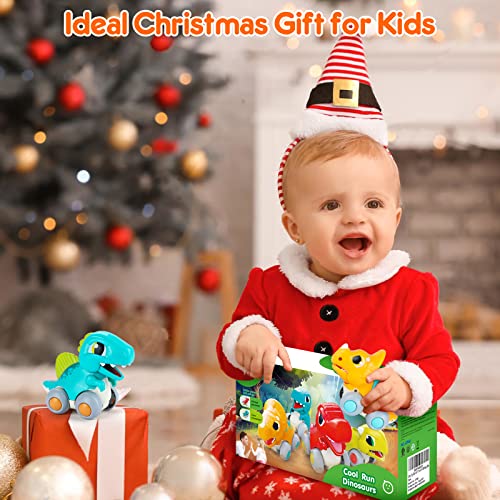 Yunaking Car Toys for 1 Year Old Boy Friction Powered Dinosaur Cars