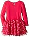 Hello Kitty Little Girls' Toddler Long Sleeve Dress, Red Ribbon, 2T