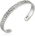 Alex and Ani Hand of Fatima Cuff Bangle Bracelet, Rafaelian Silver, Expandable